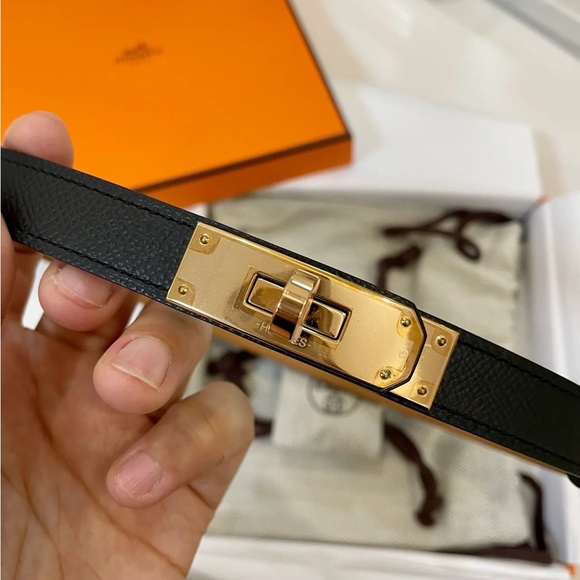 Brand new hermes Kelly belt black gold hardware - Picture 3 of 5